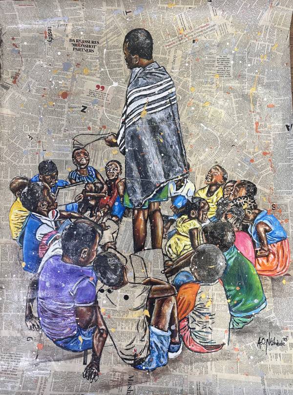 Andrew Ntshabele- Joy of Children 5 - 125x94cm