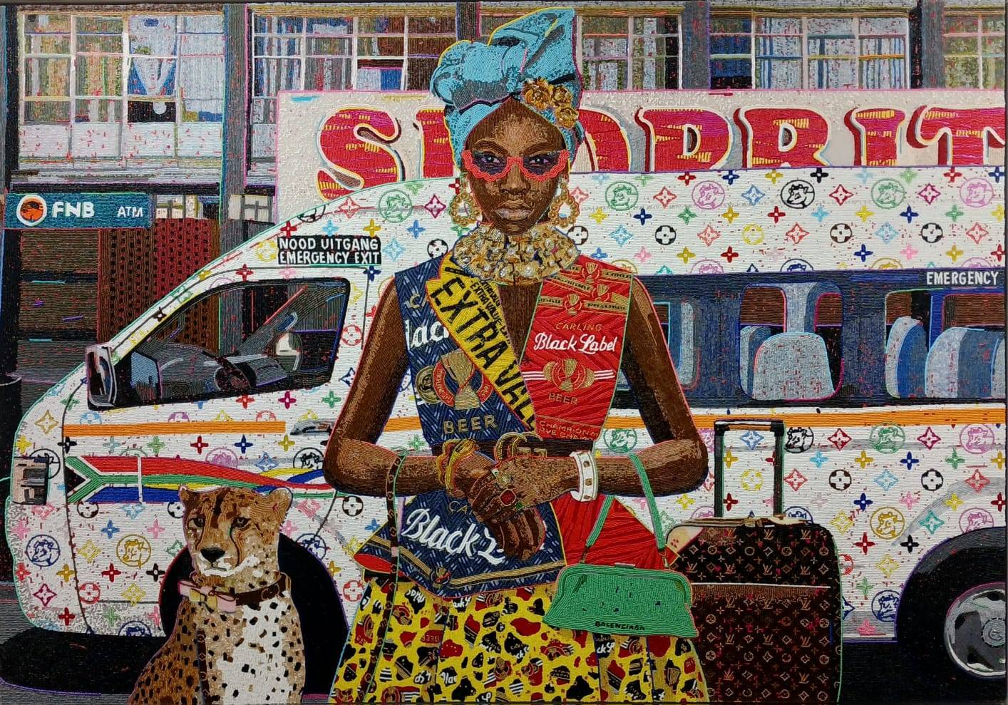 Boss Lady Beadwork (Framed)