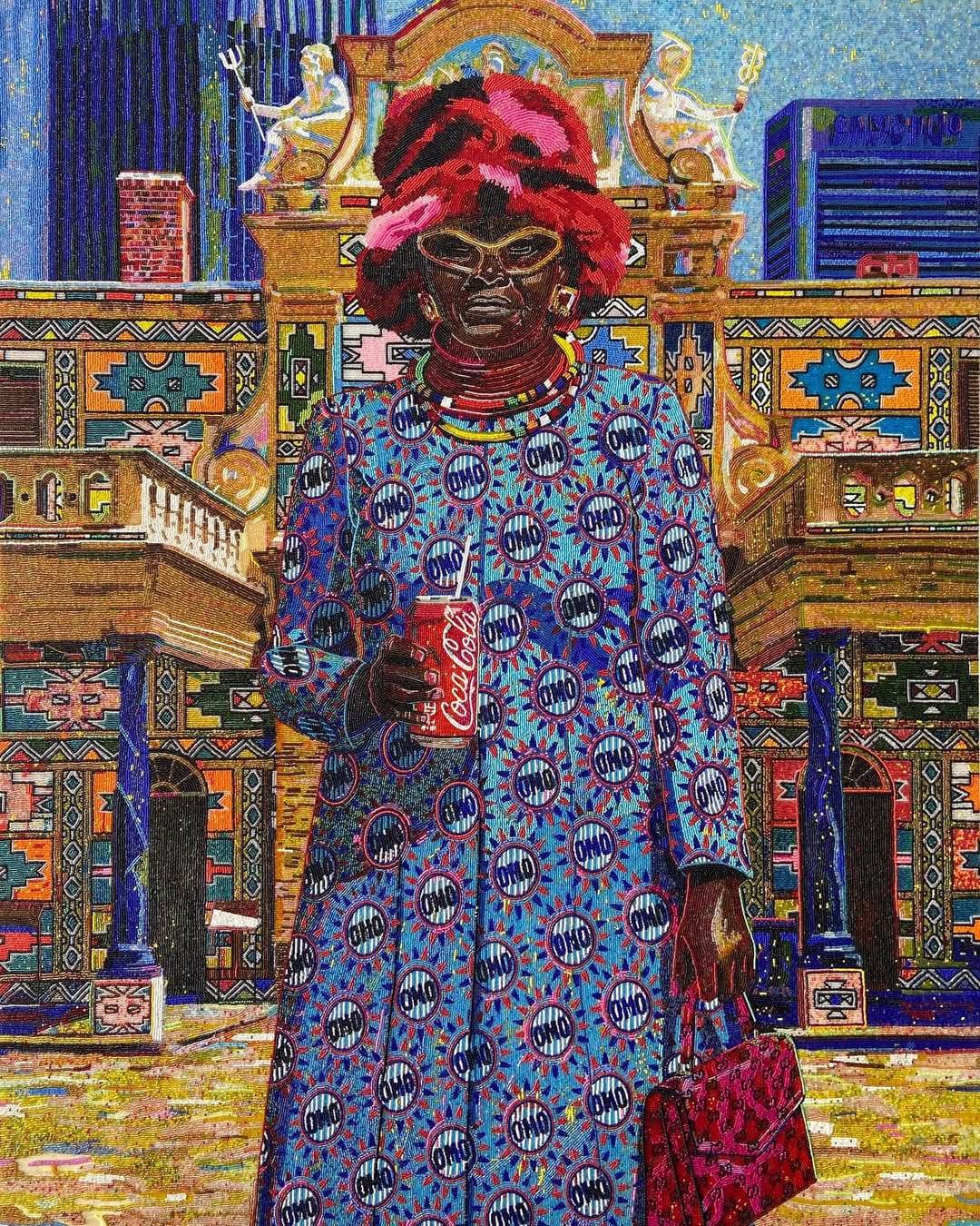 Omo & A Castle Of Hope Beadwork (Framed)