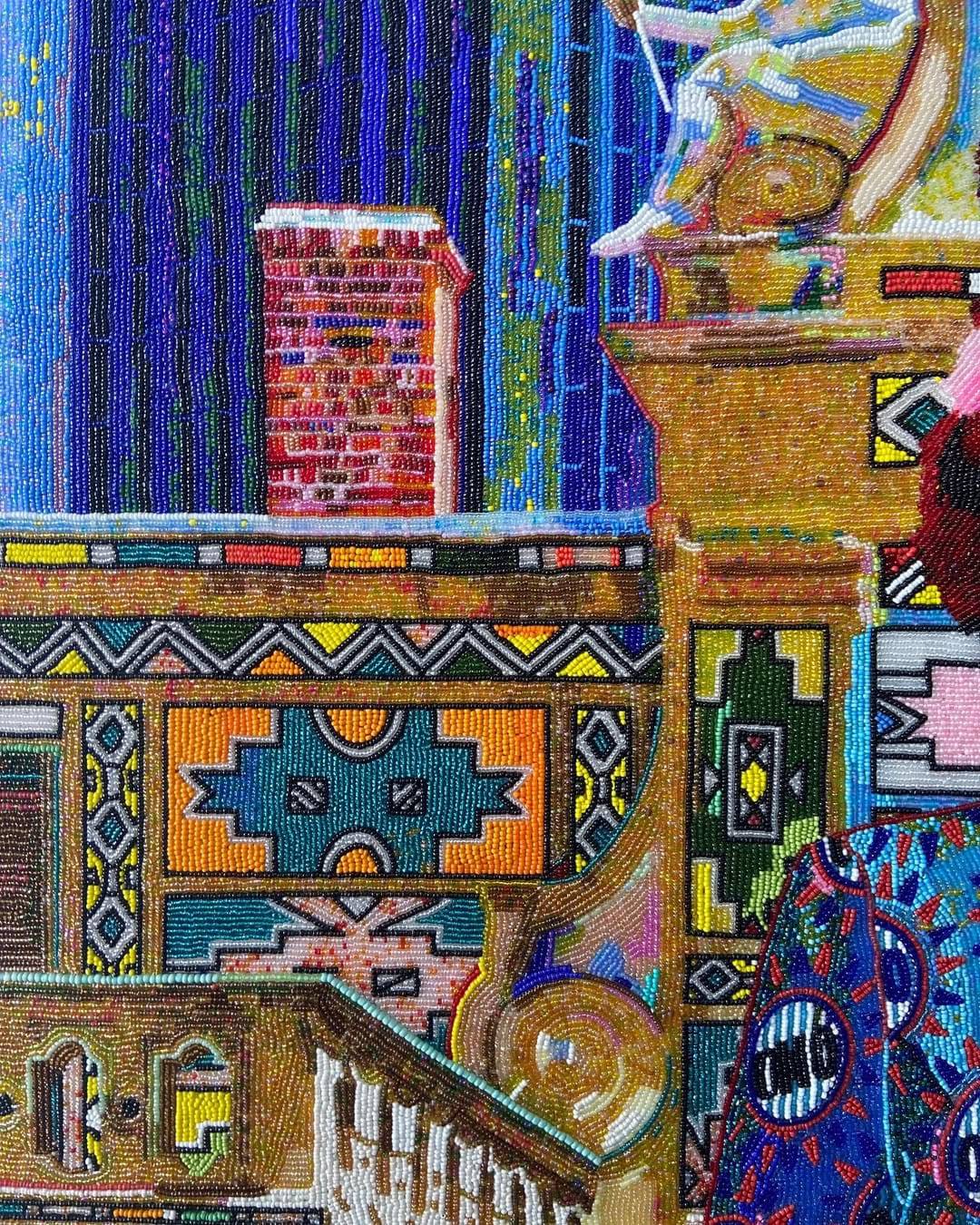 Omo & A Castle Of Hope Beadwork (Framed) - Image 3